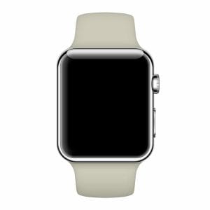 Apple watch bandjes - Apple watch rubberen sport bandje - antique white0002