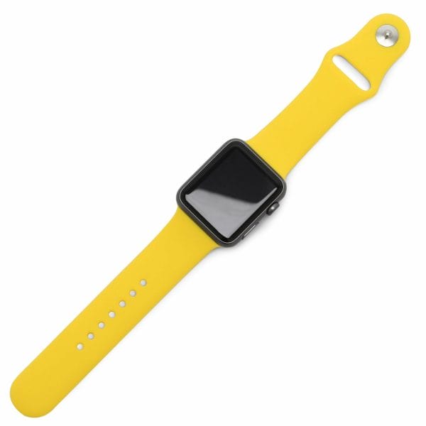 Apple watch bandjes - Apple watch rubberen sport bandje - geel-002