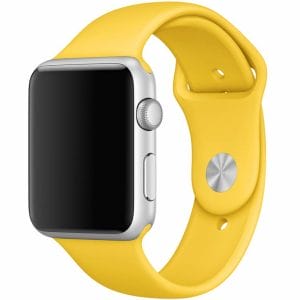 Apple watch bandjes - Apple watch rubberen sport bandje - geel-009