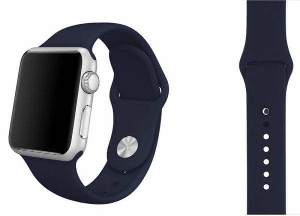 Apple watch bandjes - Apple watch rubberen sport bandje - midnight-blue