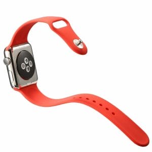 Rubberen sport bandje voor de Apple Watch Rood