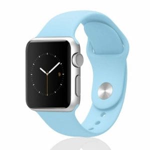 Apple watch bandjes - Apple watch rubberen sport bandje - turquoise.-011