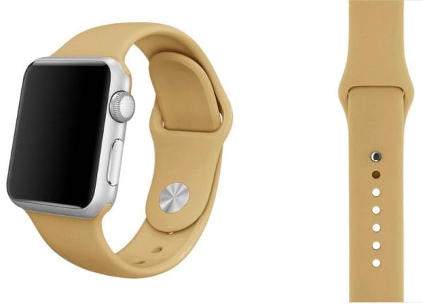 Apple watch bandjes - Apple watch rubberen sport bandje - walnut