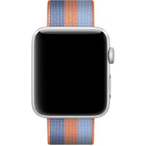 Nylon bandje voor de Apple Watch Oranje Blauw-008