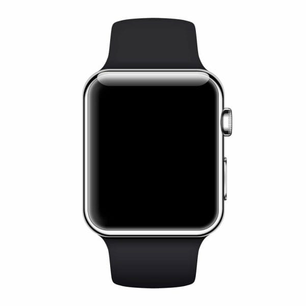 Rubberen sport bandje voor de Apple Watch Zwart-002