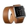 Double strap leer bruin bandje voor de Apple Watch-001