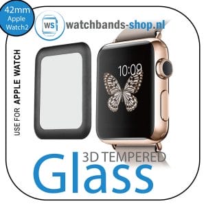 42mm full Cover 3D Tempered Glass Screen Protector For Apple watch / iWatch 2 black edge