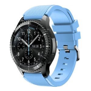 Bandje Voor de Samsung Gear S3 Classic / Frontier - Siliconen Armband / Polsband / Strap Band / Sportbandje - licht blauw