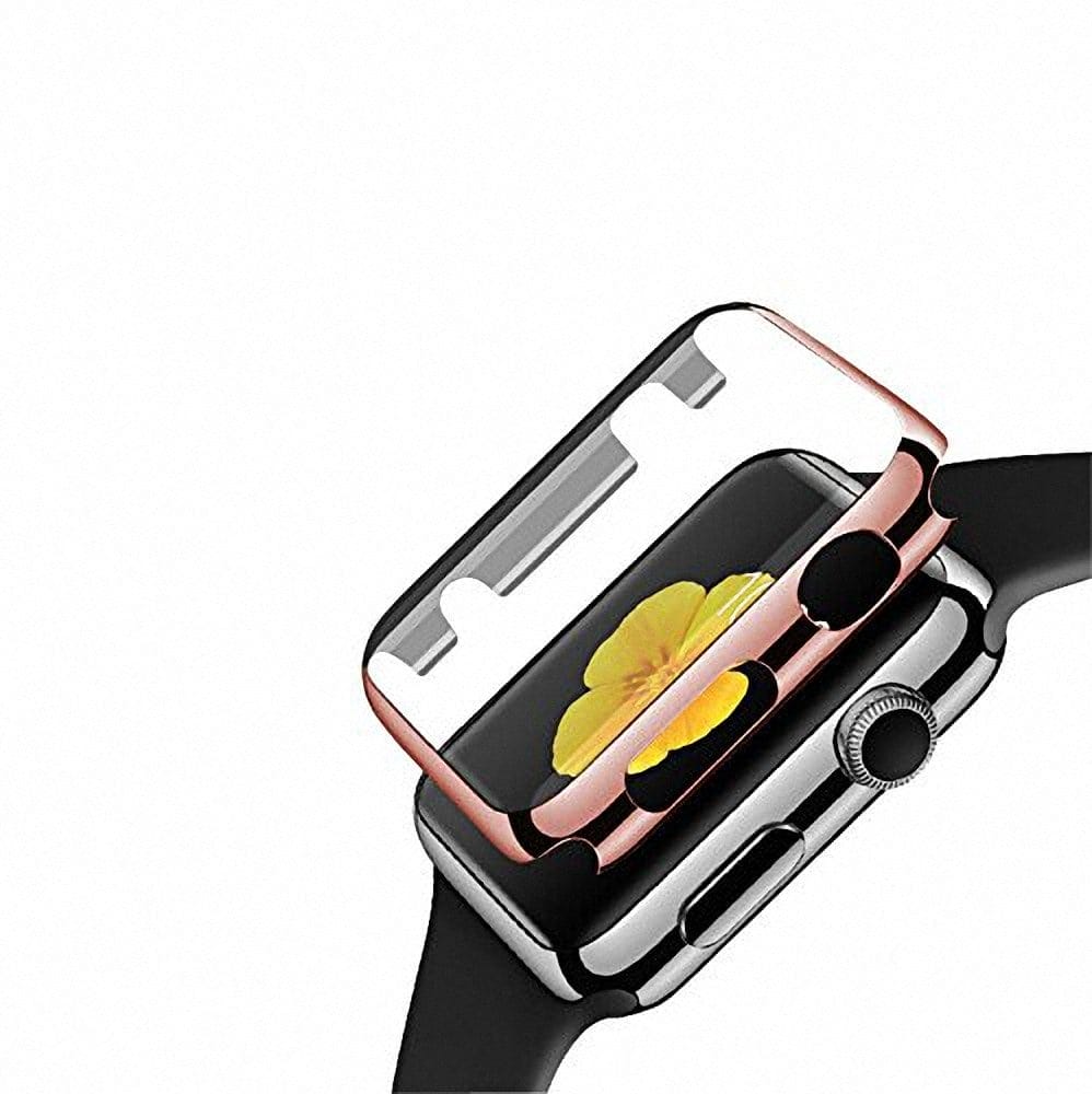 38mm Case Cover Screen Protector rose goud 4H Protected Knocks Watch Cases voor Apple watch voor