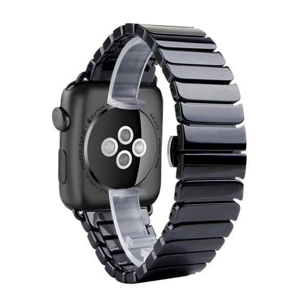 Keramische vervangend bandje voor Apple Watch iwatch Series 1-2-3 42mm zwart-003