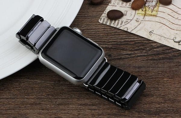 Keramische vervangend bandje voor Apple Watch iwatch Series 1-2-3 42mm zwart-010