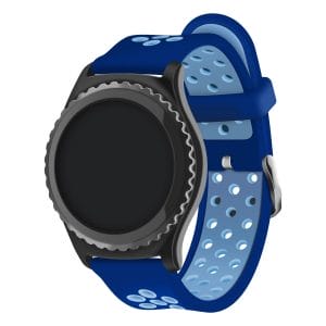 Sportbandje Voor de Samsung Gear S3 Classic Frontier - Siliconen Armband Polsband Strap Band Sportbandje - blauw - licht blauw-001