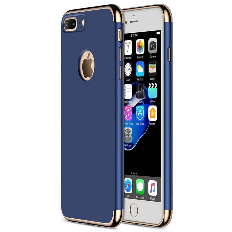 omhelzing Immuniteit Hobart 3 in 1 luxe blauwe telefoonhoesje voor iPhone 7 Plus Ultradunne TPU  beschermhoes - Watchbands-shop.nl