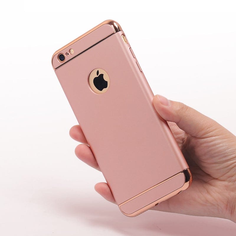 Opknappen zonde Namaak Luxe roze gouden telefoonhoesje voor iPhone 6 / 6s Plus Ultradunne TPU  beschermhoes - Watchbands-shop.nl