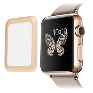 38mm full Cover 3D Tempered Glass Screen Protector For Apple watch iWatch 1 gold edge_002