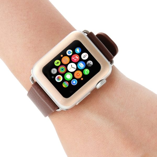 38mm full Cover 3D Tempered Glass Screen Protector For Apple watch iWatch 1 gold edge_004