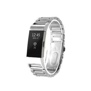 RVS zilver kleurig metalen bandje armband voor de Fitbit Charge 2_008