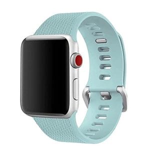 42mm en 44mm Sport bandje Turquoise geschikt voor Apple watch 1 - 2 - 3 - 4 _003