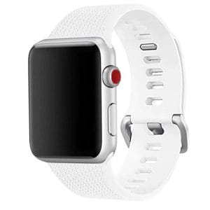 42mm en 44mm Sport bandje wit geschikt voor Apple watch 1 - 2 - 3 - 4 _002