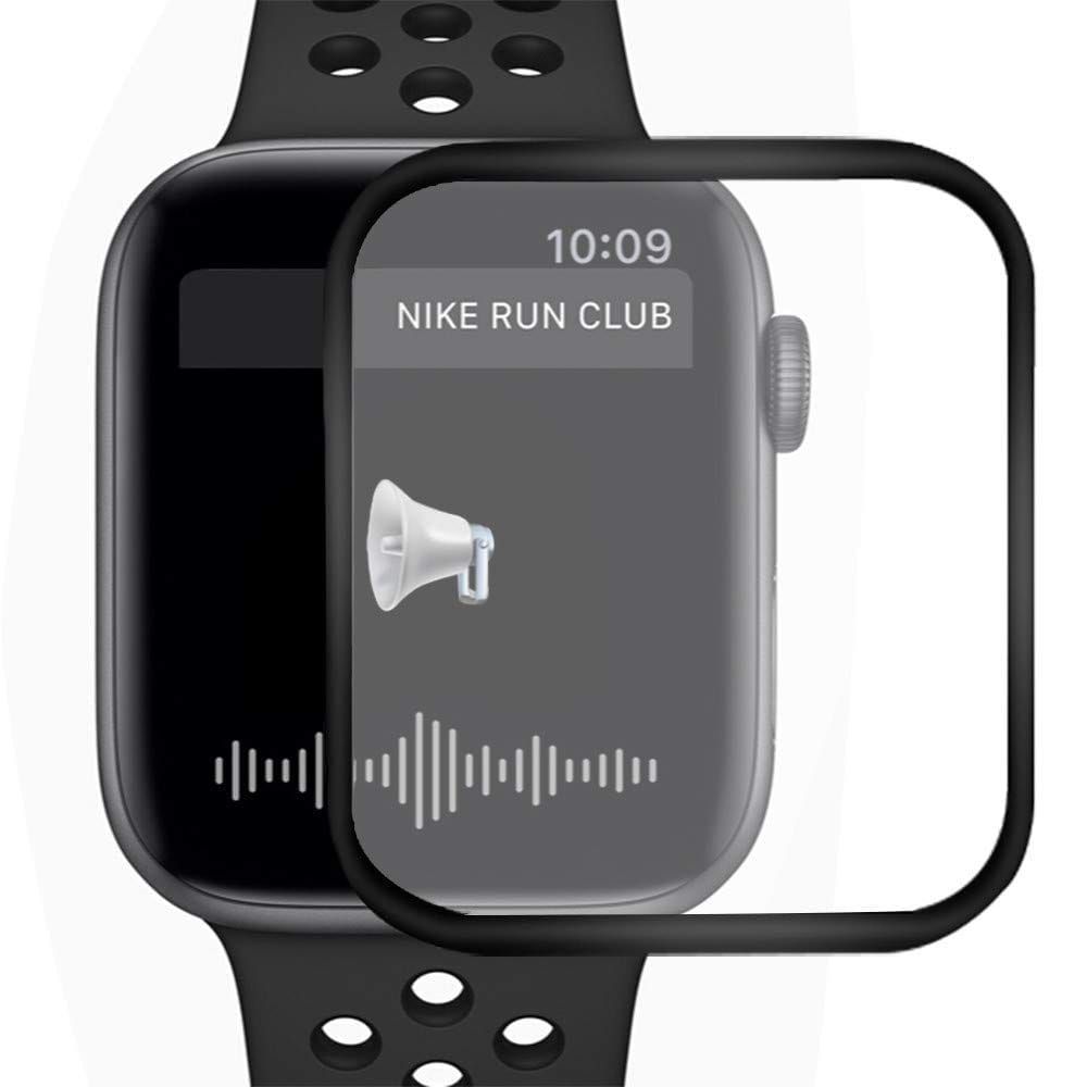 40mm full Cover 3D Tempered Glass Screen Protector For Apple watch 4/5  black edge - Watchbands-shop.nl
