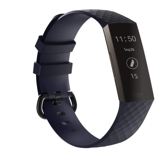 Bandje geschikt voor Fitbit Charge 3 SMALL – marine blue