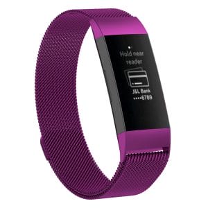 RVS rose pink kleurig metalen milanese loop bandje armband voor de Fitbit Charge 3_007