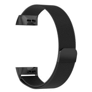 RVS zwart kleurig metalen milanese loop bandje armband voor de Fitbit Charge 3_009