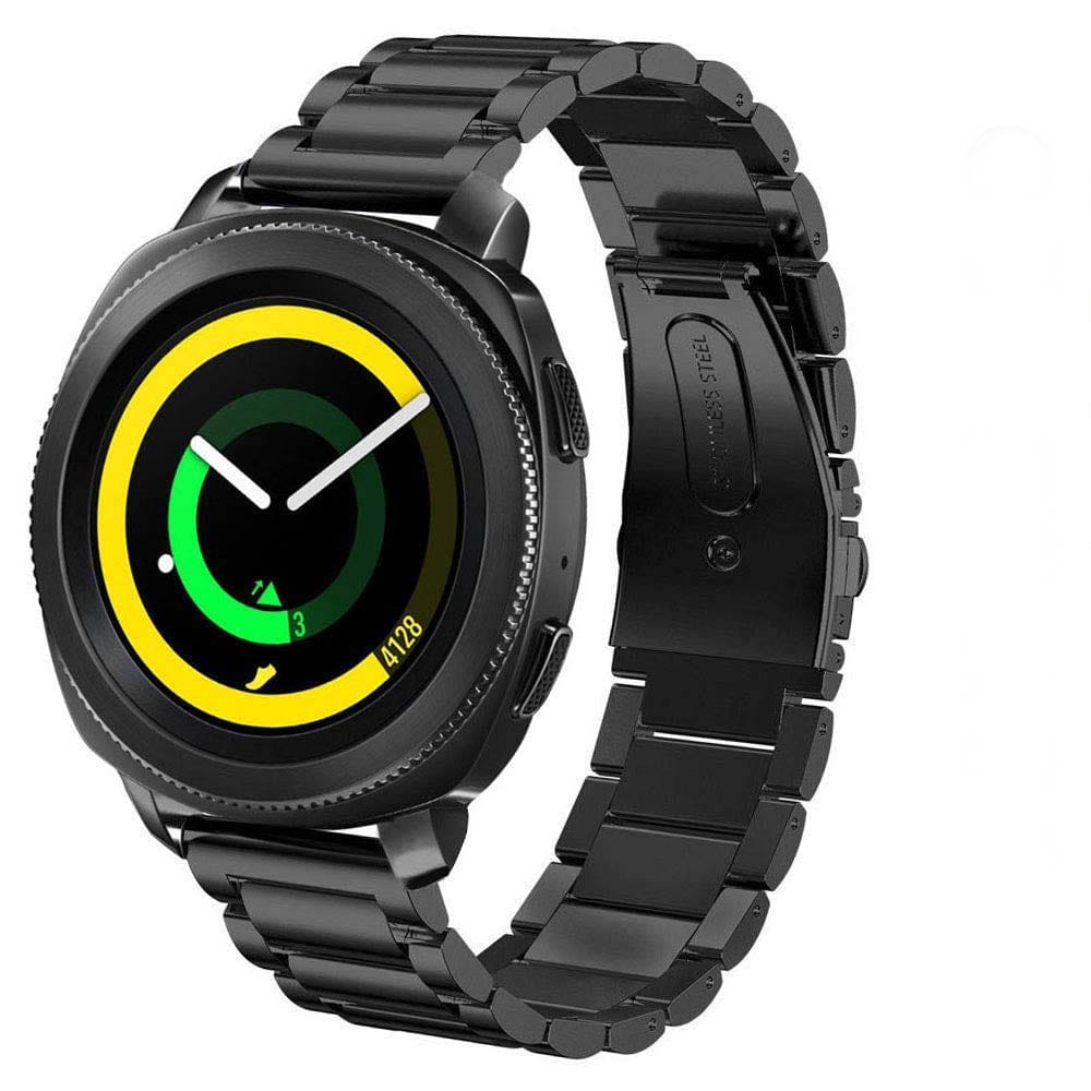 Stijlvol RVS Zwart Metaal Bandje voor Samsung Gear Sport 20mm